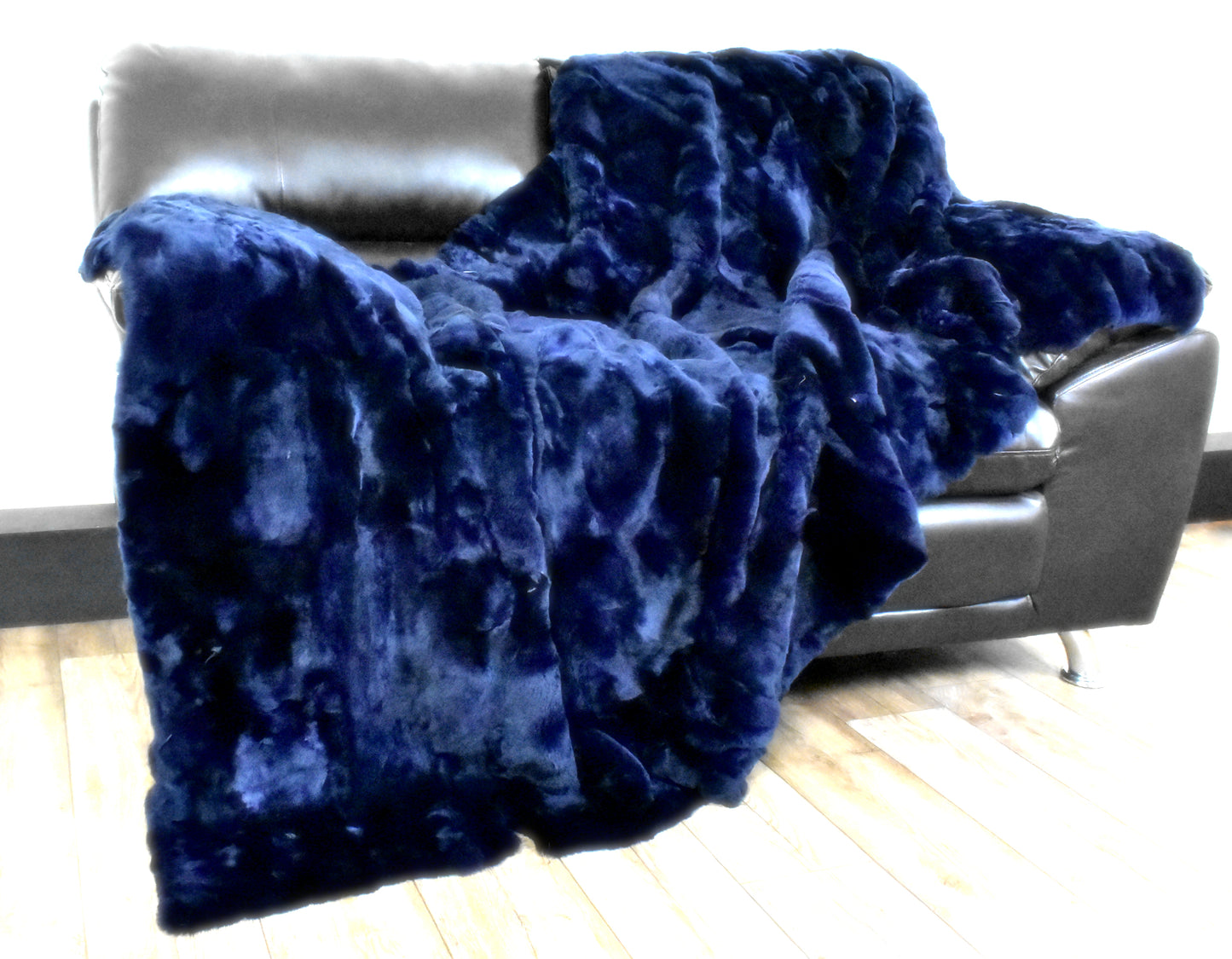 Luxury Real Blue Rex Rabbit Blanket