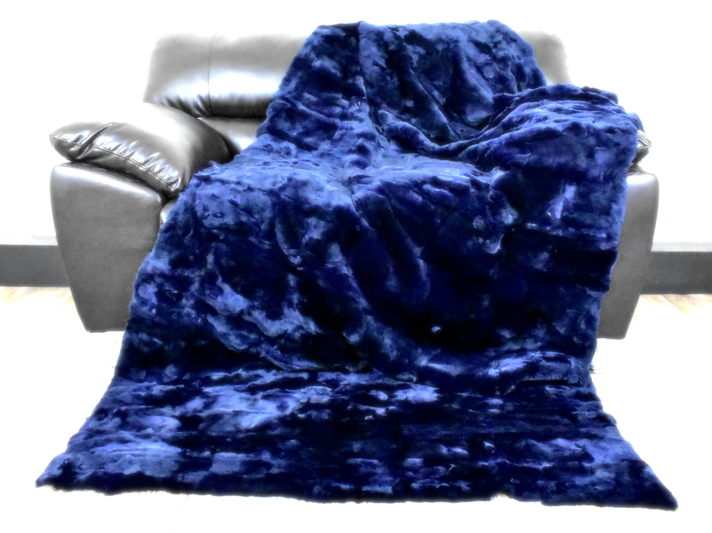 Luxury Real Blue Rex Rabbit Blanket